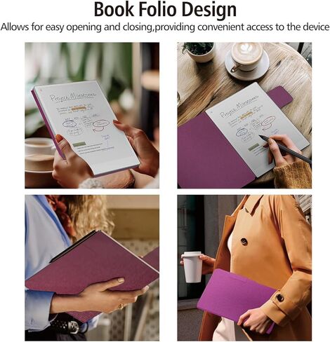 حافظة للورق الرائع Pro Color 11.8"، غلاف خلفي صلب رفيع واقٍ مع مشبك قلم، غطاء مغناطيسي ذكي للورق الرائع Pro 11.8" Color 2024 Tablet فقط (أسود) in Kuwait