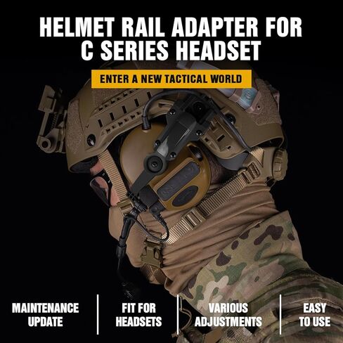 Tactical Helmet ARC Rail Adapter Accessories Headphones Holder with COMTAC 3 Headsets OPS Core ARC and Team Wendy M LOK Rail in Kuwait
