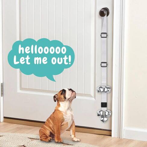 BLUETREE Dog Bells to Go Outside Dog Door Bell Premium Quality Buckle Adjustable Dog Bell Dog Attached to doorknob or Anywhere Near The Door, Length and Height Adjustable in Saudi Arabia