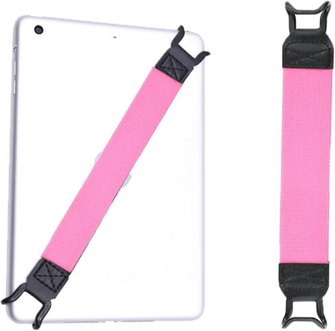 2 Pack Adjustable Hand Strap for Tablet,High Elasticity One-Handed Operation No-Drop Holder (Pink) in Kuwait