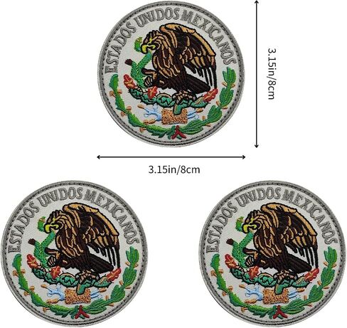 Mexican Flag Patch, 5PCS Mexico Eagle Patches for Vest, Molle Military Patches for Army Tactical Backpack & Jackets with Loops and Hook (5PCS) in Saudi Arabia