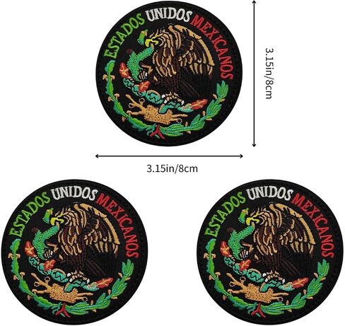 Mexican Flag Patch, 5PCS Mexico Eagle Patches for Vest, Molle Military Patches for Army Tactical Backpack & Jackets with Loops and Hook (5PCS) in Saudi Arabia