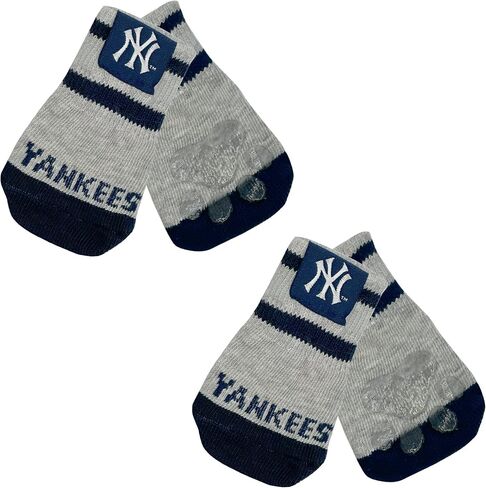 MLB Los Angeles Dodgers Anti Slip Dog Socks with Elastic Ribbed Top, Size X-Small/Small. Indoor/Outdoor Socks, Best Dog Paw Protector, 2 Pairs of Pet Socks with Your Favorite Baseball Sports Team in Saudi Arabia
