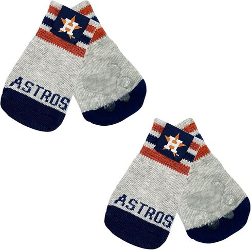MLB Los Angeles Dodgers Anti Slip Dog Socks with Elastic Ribbed Top, Size X-Small/Small. Indoor/Outdoor Socks, Best Dog Paw Protector, 2 Pairs of Pet Socks with Your Favorite Baseball Sports Team in Saudi Arabia