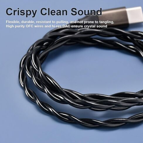 QOA Kinera Celest RUYI IEM Cable with Mic,2 Core 16 OFC Wires Replacement Detachable Cable,Aux Cable HiFi in Ear Earphone Cable for Audiophile Musician in Saudi Arabia