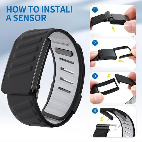 Sport Bicep Bands for Whoop 4.0-2 Pack Adjustable Silicone Breathable Wristbands Replacement Strap Compatible with Whoop 4.0/3.0 Sleep, Wearable Health, Fitness & Activity Tracker in Kuwait
