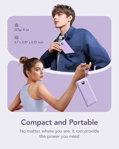 VRURC Portable Charger Built in 4 Cables, 10000mAh Power Bank in Saudi Arabia