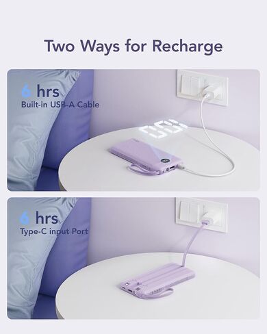 VRURC Portable Charger Built in 4 Cables, 10000mAh Power Bank in Saudi Arabia