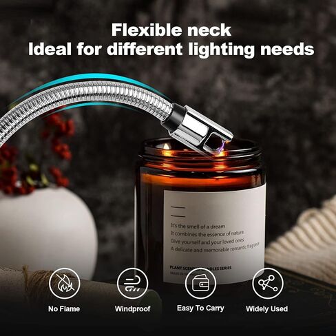 2 حزمة شمعة كهربائية أخف وزنا ، بارد القابلة لإعادة الشحن ، البلازما ، القوس ، الشواية ، USB ، مقاومة للرياح ، عديمة القلق ، مع ولاعات الرقبة المرنة. مثالي للشموع ، والشواء ، والتخييم ، والمطبخ ، والمدفأة ، والألعاب النارية ، إلخ. in Kuwait