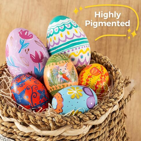 Ohuhu Acrylic Paint Markers Cotton-core: 36 Colors Dual Tips (Brush & Dot) Paint Pens High Opacity Acrylic Markers Waterproof Lightfast for Rock Painting Easter Eggs Wood Glass Ceramic Canvas in Kuwait