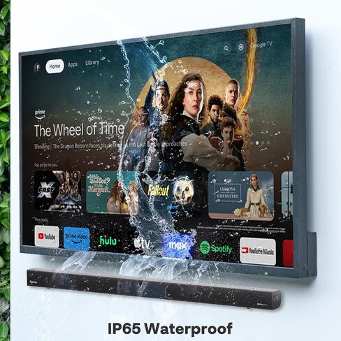 SYLVOX Outdoor Soundbar, Dolby Atmos, IP65 Waterproof, 2.1 Channel, Bluetooth 5.3, HDMI/AUX/ARC/Optical/USB, Ultra-Slim Design, 4 EQ Modes, Works Outdoor TV(Elf S3) in Kuwait