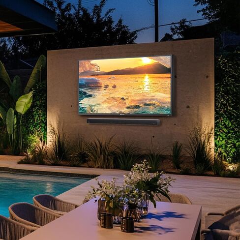 SYLVOX Outdoor Soundbar, Dolby Atmos, IP65 Waterproof, 2.1 Channel, Bluetooth 5.3, HDMI/AUX/ARC/Optical/USB, Ultra-Slim Design, 4 EQ Modes, Works Outdoor TV(Elf S3) in Kuwait