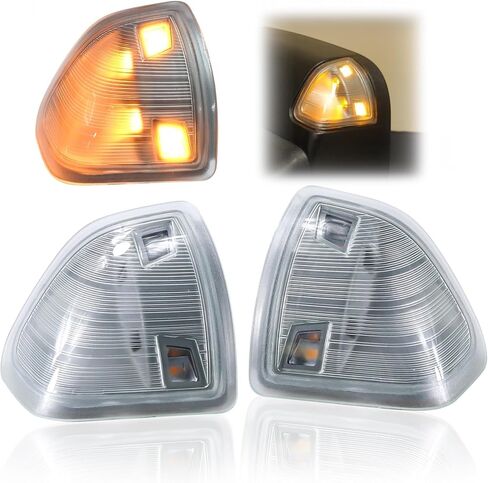 2 Pcs LED Side Mirror Turn Signal Light Left Driver and Right Passenger Side Lamps Smoked Clear Cover Lens Fits for Dodge Ram 1500 2500 3500 4500 5500 2010-2018 68302828AA 68302829AA in Saudi Arabia