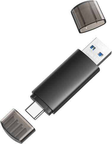 64GB USB C Flash Drive Dual USB 3.0 Flash Drive Type C + USB A Portable Type-C Flash Drive with Keychain Hole 2-in-1 USB-C Thumb Drive for Smartphone Tablet Computer Mac iPhone 15 (2Packs) in Kuwait