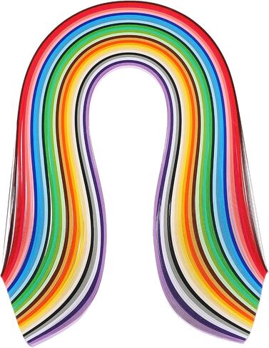 PATIKIL 520pcs Quilling Strips Paper 3/8"(10mm) 39cm Origami Paper Quilling Strip for Art DIY Hand Craft 26 Colors in Saudi Arabia