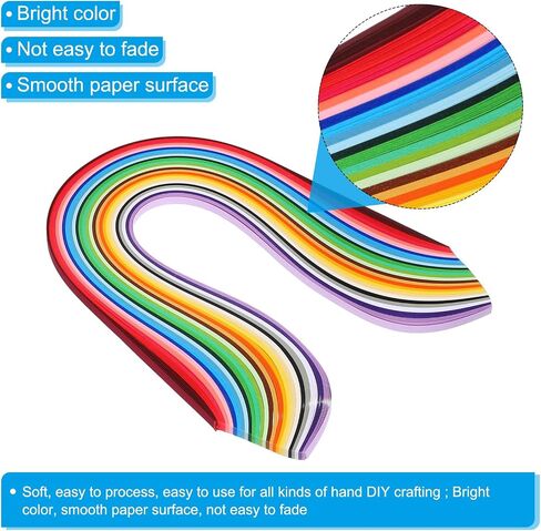 PATIKIL 520pcs Quilling Strips Paper 3/8"(10mm) 39cm Origami Paper Quilling Strip for Art DIY Hand Craft 26 Colors in Saudi Arabia
