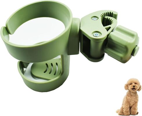 Universal Dog Stroller Cup Holder - Convenient Drink Holder for Small Dog, Puppy, and Cat Strollers - Fits Most Stroller Models - Perfect as a Gift for Pet Owners (Black) in Saudi Arabia