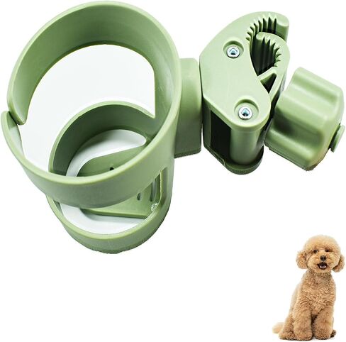 Universal Dog Stroller Cup Holder - Convenient Drink Holder for Small Dog, Puppy, and Cat Strollers - Fits Most Stroller Models - Perfect as a Gift for Pet Owners (Black) in Saudi Arabia