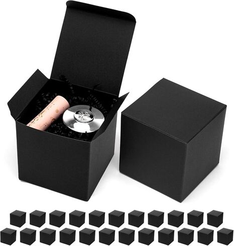 Mcfleet Black Gift Boxes with Lids 6x6x4 Inches 10 Pack Groomsmen Proposal Cardboard Craft Small Gift Box for Christmas, Wedding, Graduation, Holiday, Birthday Presents Packaging in Saudi Arabia
