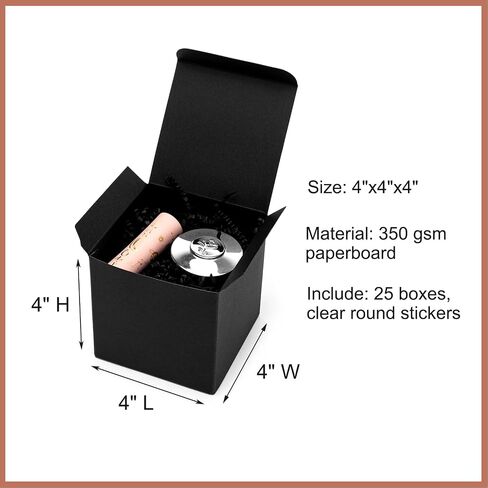 Mcfleet Black Gift Boxes with Lids 6x6x4 Inches 10 Pack Groomsmen Proposal Cardboard Craft Small Gift Box for Christmas, Wedding, Graduation, Holiday, Birthday Presents Packaging in Saudi Arabia