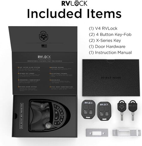 RVLOCK V4 RV Door Lock لوحة مفاتيح دخول بدون مفتاح ، ومزلاج باب متين العربة ، واستبدال قفل RV الممتاز بتقنية أمان حاصلة على براءة اختراع in Saudi Arabia