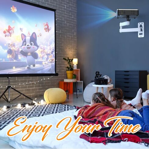Universal Porjector Mount Foldable Projector Wall Mount 1/4" Screw, Adjustable Tilt&Swivel Hanging Projector Bracket Holder Wall Mount Hanger Rack Stand for Projector with Cable Ties in Kuwait