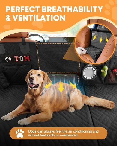 Kohree Dog Car Seat Cover for Small Dogs, Hard Bottom Dog Car Seat Cover for Back Seat with Upgraded PVC Pipe, Waterproof 600D Car Hammock for Dogs Pet Back Seat Extender for Cars SUV Truck-S in Saudi Arabia