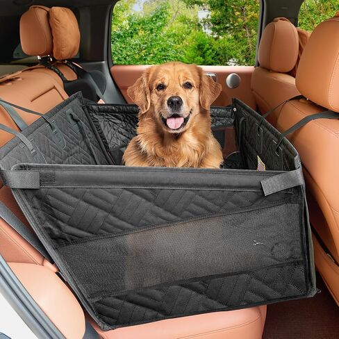 Kohree Dog Car Seat Cover for Small Dogs, Hard Bottom Dog Car Seat Cover for Back Seat with Upgraded PVC Pipe, Waterproof 600D Car Hammock for Dogs Pet Back Seat Extender for Cars SUV Truck-S in Saudi Arabia