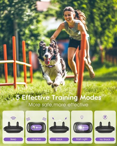 Dog Shock Collar,3300FT Dog Training Collar with Remote,IPX8 Waterproof E-Collar with Beep,Vibration,Shock,Flashing Light,Shock Lock Model,Rechargeable Electric Shock Collar for Dogs,Blue in Kuwait