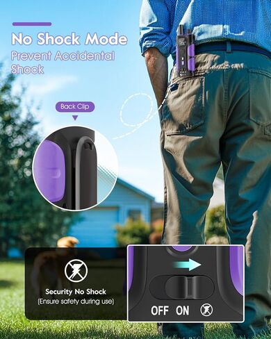 Dog Shock Collar,3300FT Dog Training Collar with Remote,IPX8 Waterproof E-Collar with Beep,Vibration,Shock,Flashing Light,Shock Lock Model,Rechargeable Electric Shock Collar for Dogs,Blue in Kuwait