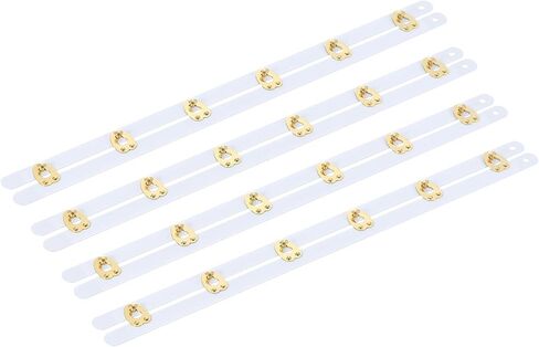 uxcell 4 Set Corset Busk, 11 Inch White Steel Boning Support with Gold Buttons Spring Steel Corset Busk Corset Boning for Sewing Corset Making Gown Wedding Dress in Saudi Arabia