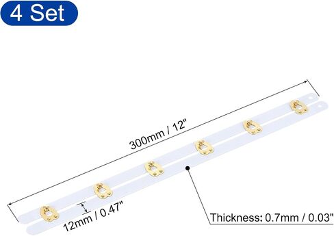 uxcell 4 Set Corset Busk, 11 Inch White Steel Boning Support with Gold Buttons Spring Steel Corset Busk Corset Boning for Sewing Corset Making Gown Wedding Dress in Saudi Arabia