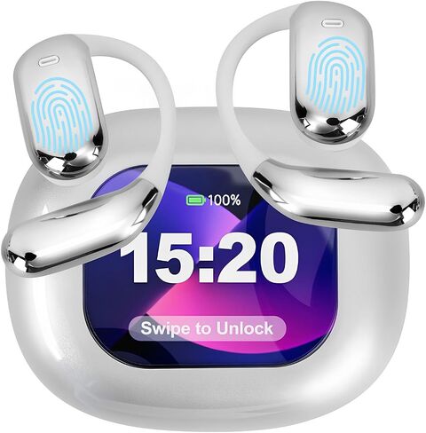 AI LCD Translator Earbuds 3-in-1 Translation Earbuds Real-Time for Android iOS Open Ear Earbuds Multi-Mode Translating Earbuds for Travel, Business, Learning,144 Languages Translator Earbuds - Black in Saudi Arabia