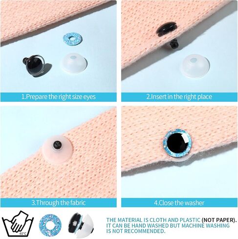 MUCUNNIA 120pcs 16mm عيون السلامة لحياكة حورية البحر أميجورومي عيون لحيوانات الكروشيه عيون دمية الكروشيه الحرفية مع غسالات عيون الحيوانات المحشوة DIY من دمية الدب الحيوان زينة الهالوين in Saudi Arabia