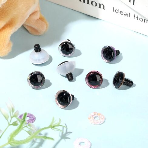 MUCUNNIA 120pcs 16mm عيون السلامة لحياكة حورية البحر أميجورومي عيون لحيوانات الكروشيه عيون دمية الكروشيه الحرفية مع غسالات عيون الحيوانات المحشوة DIY من دمية الدب الحيوان زينة الهالوين in Saudi Arabia