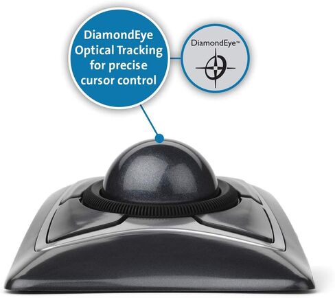 Kensington Expert Wireless Trackball Mouse (K72359WW) Black ، 3.5 "× 6.1" × 8 "و Morbit Wireless Brackball Mouse مع خاتم التمرير اللمس (K72352us) ، Black in Kuwait
