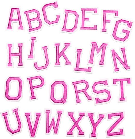 26pc/مجموعة الحديد على رسالة أبجدية مطرزة بقع مطرزة للملابس شارة لاصقة تزيين بقع إصلاحات القبعات القبعات القبعات أكياس جينز ملحقات الملابس (الضفدع الأزرق) in Kuwait