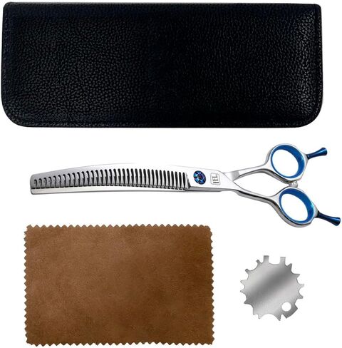 Dog Grooming Scissors: Left Handed 7 inch Pet Shears Made Of Japanese 440C Advanced Stainless Steel Professional Grooming Scissors for Dogs Cats and Other Pets in Saudi Arabia