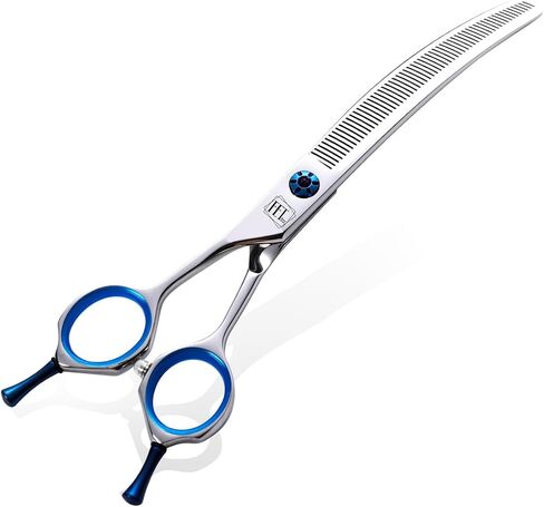 Dog Grooming Scissors: Left Handed 7 inch Pet Shears Made Of Japanese 440C Advanced Stainless Steel Professional Grooming Scissors for Dogs Cats and Other Pets in Saudi Arabia