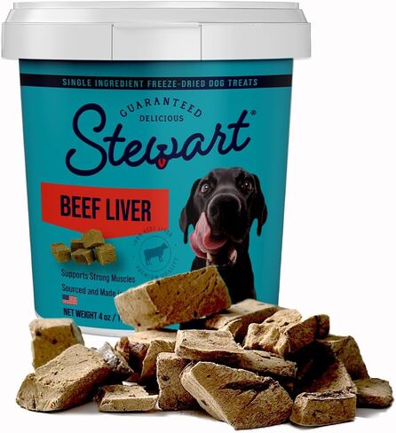 Stewart Freeze Dried Dog Treats, 100% Beef Liver, 21 oz Tub in Kuwait