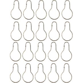 20 PCS فضية الفولاذ المقاوم للصيد الفولاذ مقاوم الصيد دوار مقطع النهاش مع لوحة التجويف في الخارج صاري داون ، الصيد وصيد الأسماك للرياضة والهبوط في الهواء الطلق الأدوات
