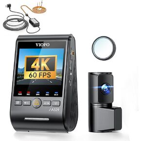 【Bundle: A329 2CH+HK4+8PCS Full Set Fuse】 VIOFO A329 4K 60FPS Dash Cam Front and Rear, Built-in Wi-Fi 6 App Control, Dual STARVIS 2 Sensors, Support 4TB SSD Storage & 512GB microSD Card