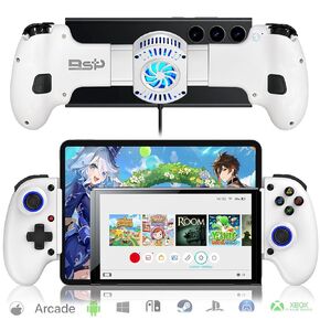 arVin Mobile Gaming Controller for iPhone/iPad/Android/Tablet/PC/Switch/PS4, Wireless Gamepad with RGB Cooler/Hall Effect Sensing Joystick/Turbo/Back Key,for Xbox Game Pass/PS Remote Play/Steam Link