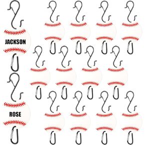 12 Pcs Bag Hook for Fence, Sports Fence Hook, Bag Clip for Fence, Metal Backpack Hooks with Acrylic Board, Fence Hooks for Bat Bag Water Bottle Lover Player Gifts (Softball)
