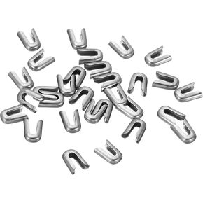 PATIKIL 5mm Spiral Boning Tips for Sewing, 30Pcs Stainless Steel Spiral Boning Tips Caps for Corset Dress Garment DIY, Silver Tone
