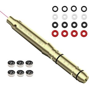 9MM Red Laser Boresighter for Rifle,.375/40SW/.41 Cal End Barrel Laser Sight, Red Dot Laser Barrel Sight More Easy to Fit and Accurately for Revolvers Pistols Rifle and Air Guns for Hunting