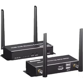 ENS 4K Wireless HDMI Extender Kit, Transmitter and Receiver, USB Extension with KVM Support, 4K Signal up to 600 ft, for Camera Projector Laptop CCTV Monitor