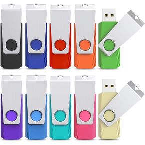 KEXIN 128GB Flash Drive 3 Pack 128GB USB Flash Drive Thumb Drive Zip Drive USB 2.0 Memory Stick USB Drive with Keychain(128G 3 Pack)