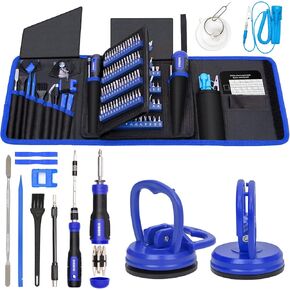 STREBITO Precision Screwdriver Set 191-Piece + 2-Piece Suction Cups Bundle, LCD Screen Remover for Computer, iPhone, Laptop, Cell Phone, Macbook, PS4/5, Tablet and Electronics Repair