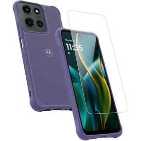 Motorola Moto G (2025) Rugged Protective Bundle- Daybreak Phone Case + 9H Tempered Glass Screen Protector